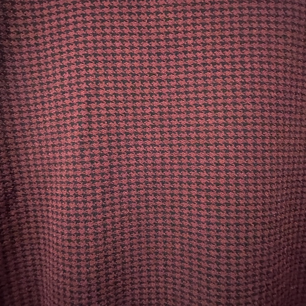 Theory Burgundy Textured Short-Sleeve Fit-and-Flare Dress - Picture 2 of 4